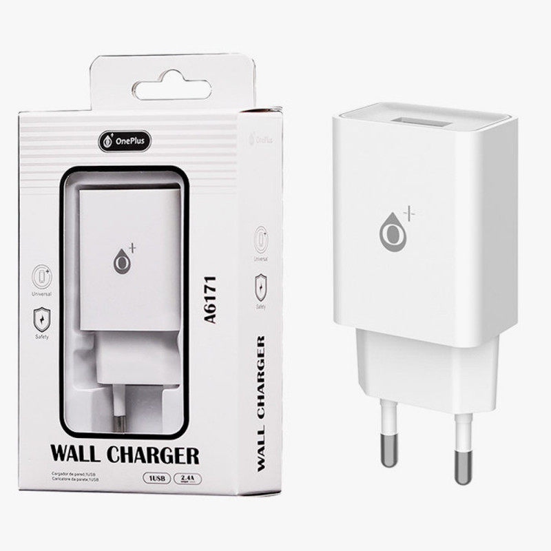 150_MCM_18/9/21  ONE PLUS WALL CHARGER USB A6171 - DC 5V OUT 2,4 A