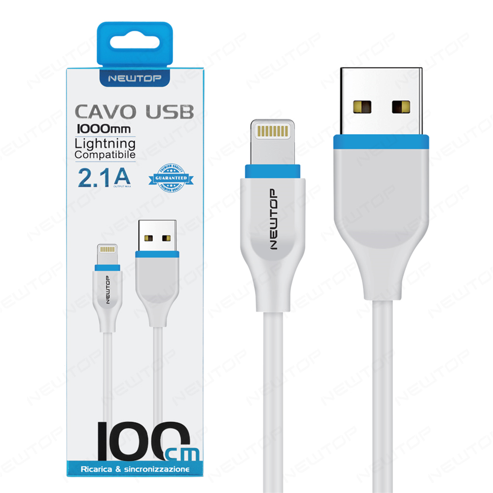 --140-20520 NEWTOP CAVO USB to LIGHTING 2.1 A 100CM NT-20517
